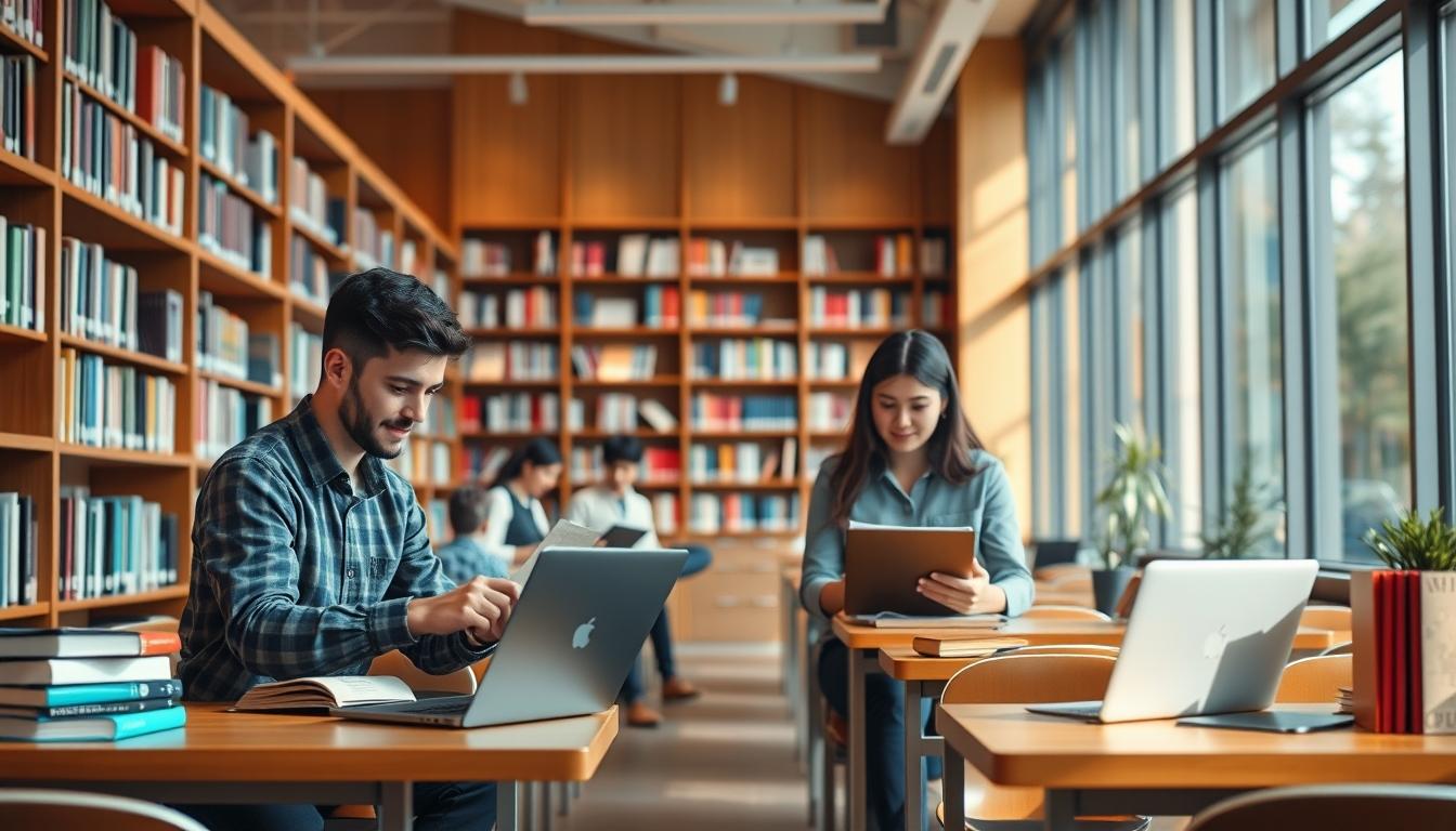 Modern university campus for students