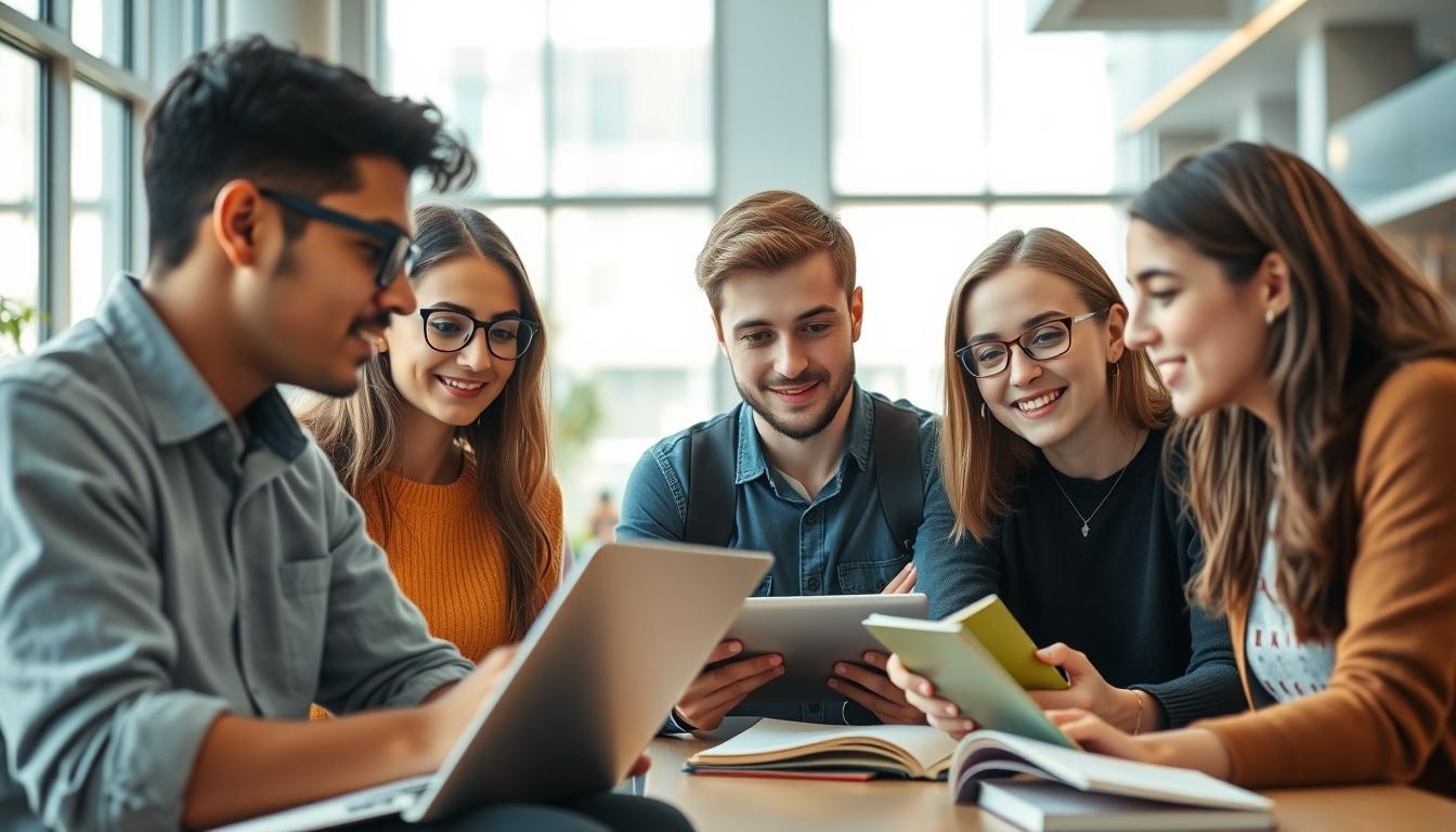 Student preparing for exams with study materials